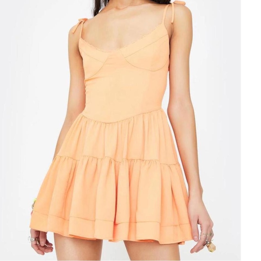 Tiger Mist Peach Mini Dress